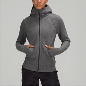 Lululemon scuba full zip hoodie Heather Gray Size 12 Sweatshirt